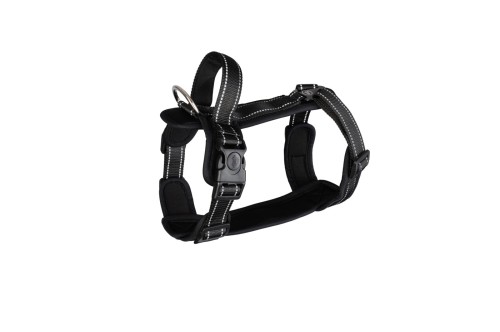 szelki z uchwytem materiałowym czarne M