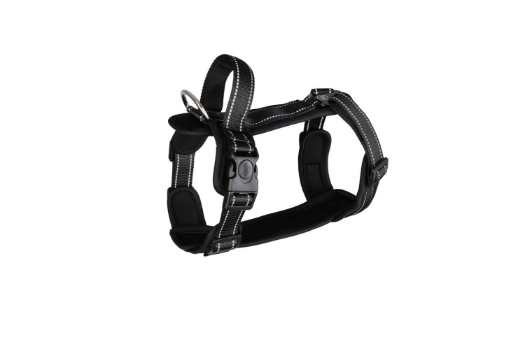 szelki z uchwytem materiałowym czarne M