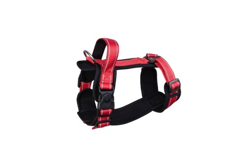 Szelki z uchwytem materiałowym czerwone rozmiar S