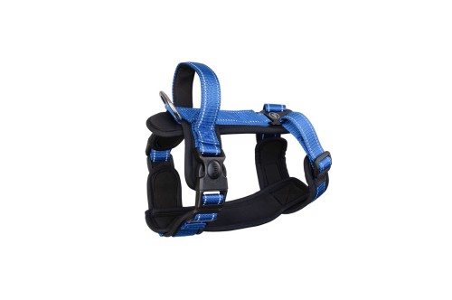 Szelki z uchwytem materiałowym niebieskie rozmiar S